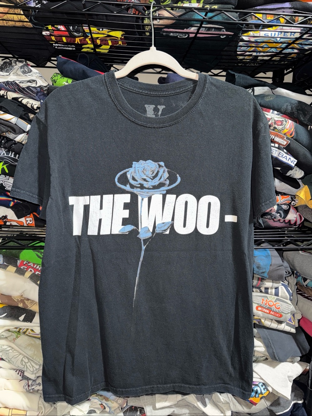 Y2K VLone The Woo Pop Smoke Shirt Size Medium